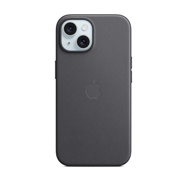 كڤر حماية FineWoven لهاتف iPhone 15 Plus يدعم MagSafe | اسود كڤر حماية FineWoven لهاتف iPhone 15 Plus يدعم MagSafe | اسود